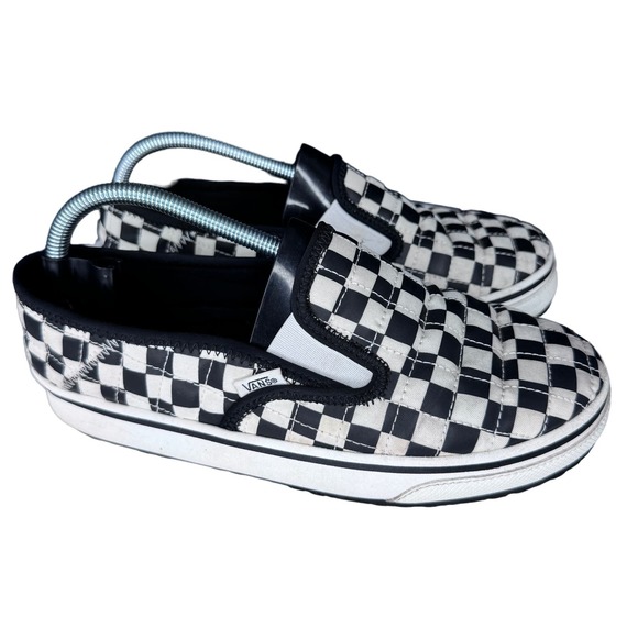 Vans‎ Unisex Slip Er 2 Checkerboard Slip-On Casual Shoes Black White Size 7/8.5 - Picture 1 of 8